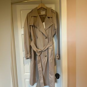 Tan trench coat size large, new with tags. A New Day